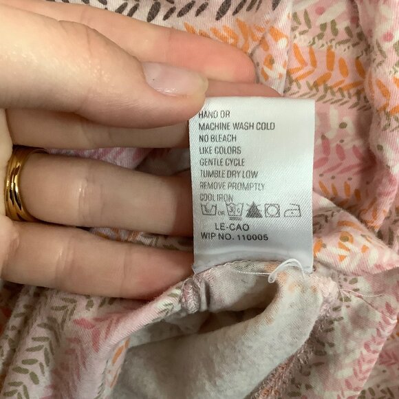 Woolrich Top Blouse Pink Orange Conch Patterned Women Small 100% Cotton - Picture 5 of 8